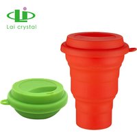 Multifunctional Collapsible Silicone Coffee Cup Foldable Silicone Cup 430ml Silicone Collapsible Cup