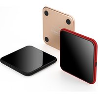 tempered glass aluminum alloy thin cube for iPhone for Samsung for Xiaomi thin wireless charger Qi certified 7.5w 10w 5w