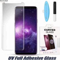 Nano UV Light Liquid Full Glue Adhesive Coverage 3D Curved Edge Screen Protector Tempered Glass For Samsung S10 S1P S9 S9P N10