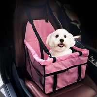 Pet Dog Booster Car Seat Safety Leash Storage Pocket