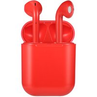 i12 TWS Bluetooth 5.0 Earbuds red black Headsets Headphone