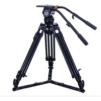 Photography Secced SC-V18L/T CCTV Broadcasting Carbon Fiber Video Camera Tripod With Fluid Head