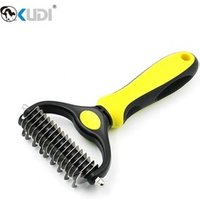 Pet Grooming Tool Double Sided Tooth Safe Undercoat Dematting Rake Brush Comb For Dogs Mats Tangles Removing