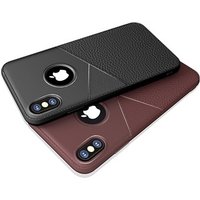 Senlancase Shockproof soft business style leather grain shell soft tpu back case cover for iphone xs max covers slim rubber case