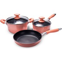 2019 fashion Pantone color 3pcs high quality non-stick coating aluminum cookware sets kitchenware set