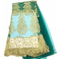 2018 Elegant African Embroidery Beaded French Lace Fabric J013