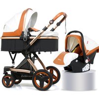 Belecoo X6 Baby Stroller 3 in 1 With Car Seat High Landscape Pram For Newborns Travel System Baby Trolley Walker