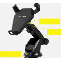 Luxury QI Standard 10W Fast Charge Wireless Car Charger for iPhone Smartphone, Sample Available