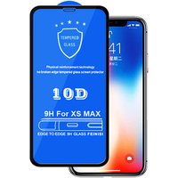 Factory Price 10D Full Cover Tempered Glass for iPhone XS XS MAX 9H Glass Screen Protector
