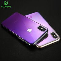 FLOVEME Free Shipping Glaze Back Cover for iPhone X XR XS Max 6 7 8 Plus Hard PC colorful mobile phone case