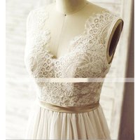 Flowing Chiffon Bohemian Beach Wedding Dress