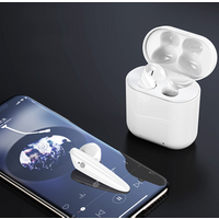 BUBM Headphones with Charging Case Mini HD Stereo in-Ear Noise Canceling Earphones Wireless Earbuds