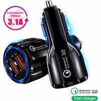 Free Sample Fast Charger Portable Mobile Phone Travel Dual USB PD Car Charger For Mobile Phone Electric QC3.0 Usb Car Charger