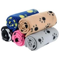 Amazon Hot Sale Puppy Dog Cat Fleece Blankets Cushion Pet Sleep Mat Pad Bed Cover with Paw Print Soft Warm Blanket for Animals