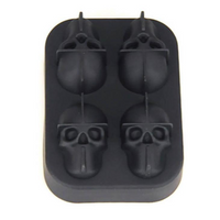 Skull Ice Cube Molds, Silicone Ice Cube Maker Whiskey Cocktails Halloween Party Spooky Fun Bar