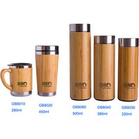 Bamboo thermal bottles for water Stainless Steel Thermos flask for tea coffee Vacuum Flasks insulated thermos travel mug