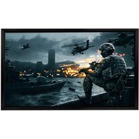 Diagonal 120 inch16:9 ALR Anti-lingt Rejecting fixed frame Projection Screen Ambient Light Rejecting with border