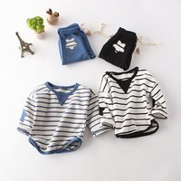 Cotton Striped Sweater Trouser Set