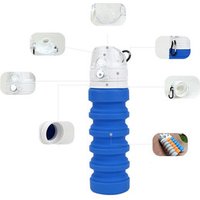 New design BPA free food grade silicone foldable water bottle