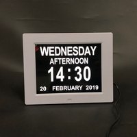 2 Auto-Dim 8 Alarm Options Elderly Memory Loss Alzheimer Large Display Digital Calendar Clock Dementia Day date Alarm Clock