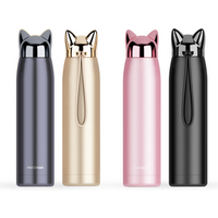 Creative fox Stainless Steel Vacuum Thermos Bottle 320ml Coffee Mug Cute Cat Insulated Thermos Tumbler Vacuum Flasks
