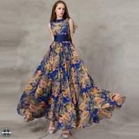 Bohemian Chiffon Pleated Summer Maxi Dress