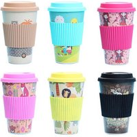 Hot Sale Bamboo Fiber Mug Tumbler Travel Mug eco friendly Reusable Coffee Mug Cup