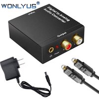 Digital to Analog Converter DAC Digital SPDIF Toslink to Analog Stereo Audio L/R Converter Adapter with Optical Cable for PS3