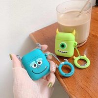 Soft Silicone 3D Cartoon Cute Earpods Case With Ring For AirPods