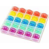 25Pcs Plastic Empty Colourful Bobbins Sewing Machine Spools Plastic Case Storage for Home Needlework Tool Sewing Accessories