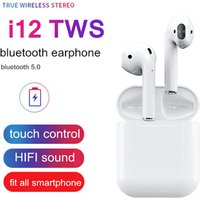 amazon top seller 2019 i12 Tws V5.0 Wireless earphone & headphone i7s tws i8x i9s i10s i11 i12
