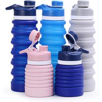 BPA Free Reusable Drinking Silicone Collapsible Sport Water Bottles With Custom Logo