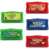 for Pokemon Fire Red, Emerald, Leaf Green, Ruby, Sapphire Versions Game Card For Nintendo GBA SP Game cartridge