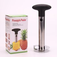 Pineapple Corer Slicer Peeler Stainless Steel with Stem Remover Blades Fruit Peeler Tool for Easy Coring and Diced Fruit Rings