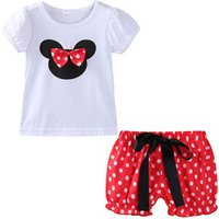 Mudkingdom toddler kids clothing girl summer white t shirt pink dress with dot sets