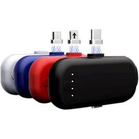 Mini portable magnetic power bank with 3 in 1 usb magnet charging cable for phone emergency charging