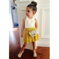 Spring Chiffon Vest & Lace Skirt Set