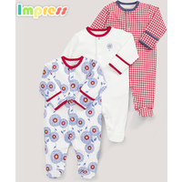 2017 Wholesale autumn winter newborn baby clothes soft cotton long sleeve toddler baby romper with foot