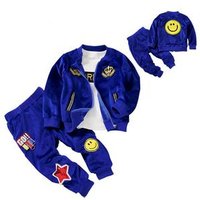 Knitted Jacket & Trousers Set Smile Crown Patch