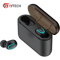 SYYTECH V5.0+EDRbluetooth music Mini Earbud Q32 TWS Wireless Earphones Sports Headphones with Mic Charging box