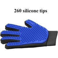 Pet Supplies Silicone Soft Luvas Pet Hair Remover Gloves Pet Grooming Glove Deshedding Brush Glove with 260 Grooming Tips