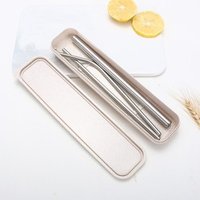 Reusable Stainless Steel Drinking Straws Set