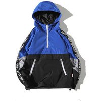 Hooded Patchwork Pullover Jacket