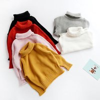 Cotton High Neck Knitted Pullover Sweater