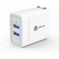iClever BoostCube 24W Dual USB Wall Charger | Travel Charger, 2 SmartID Port USB Power Adapter for Cellphone Tablet