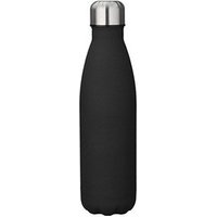 Rubber Coated Customized Water Bottle Thermal Cold Sports Bottle Slim Vacuum Flask Matt Black 17oz