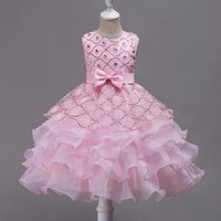 Princess Flower Dress Diamond Mesh Skirt