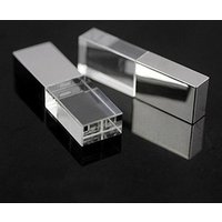 Transparent Crystal USB Flash Drive Custom USB Stick WIth Colorful Light Logo