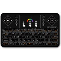 Q9 colorful backlit Smart Air Mouse with mini keyboard Remote controller with 2.4g bluetooth USB Wireless Receiver