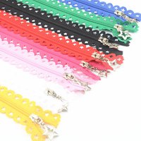 25mm Multicolor 20 color customizable home textiles clothing trousers nylon star lace nylon zipper
